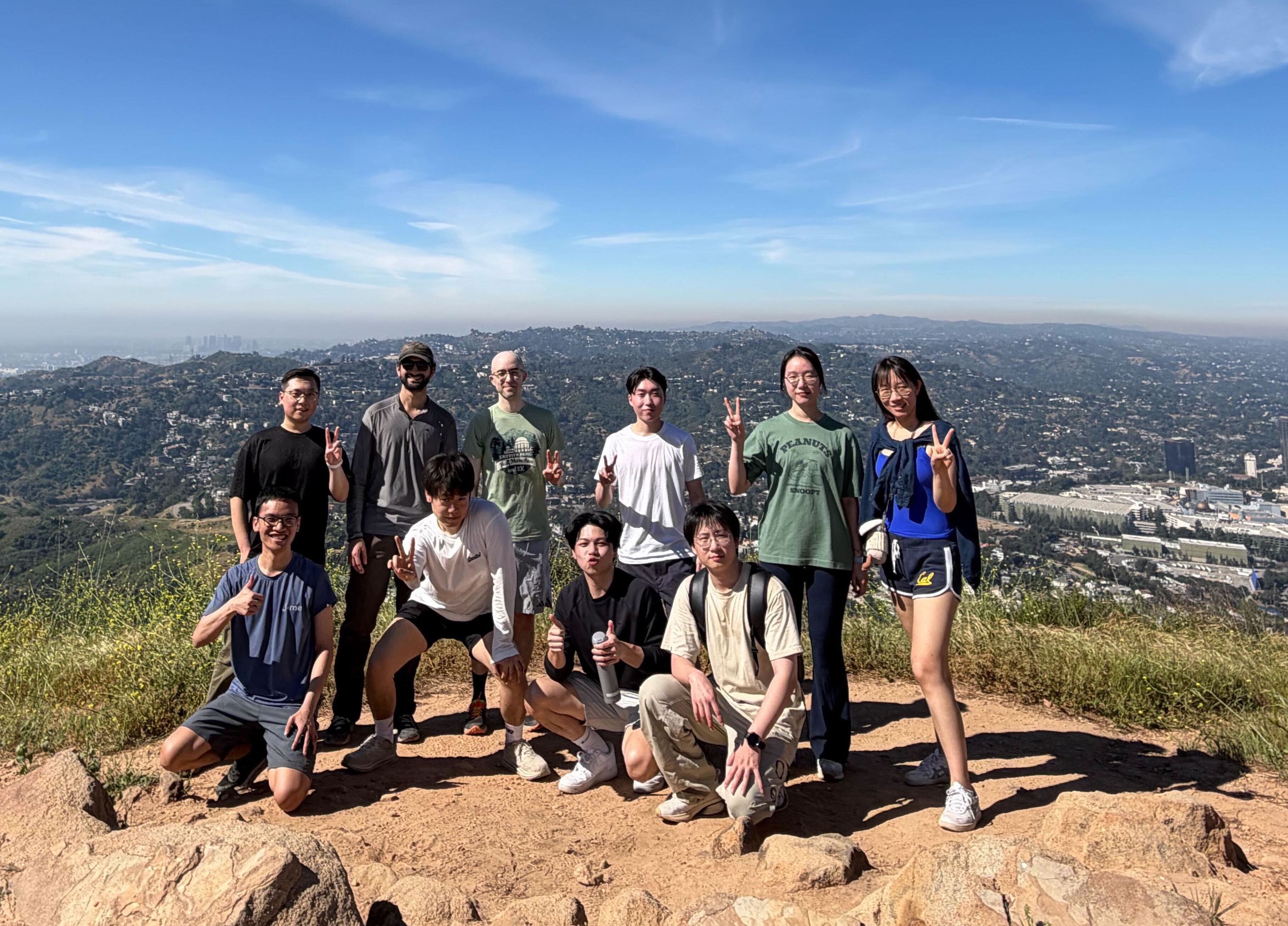 Lab social: hiking (northwest LA background)